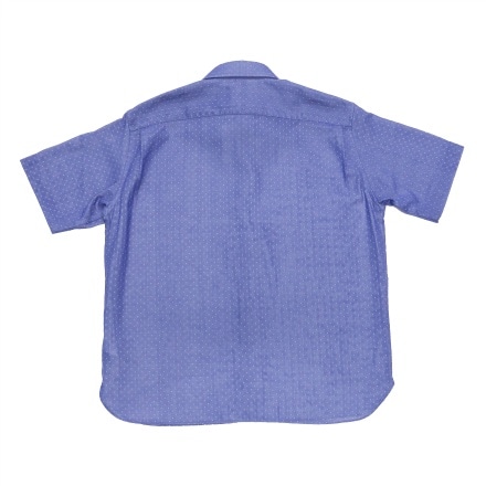 風が通り抜ける Wガーゼ 半袖 ラウンドテールシャツ ブルー S