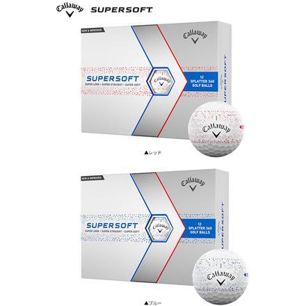 キャロウェイ ゴルフ スーパーソフト スプラッター 360 ゴルフボール Callway SUPERSOFT SPLATTER 360 1ダース/12球 ブルー
