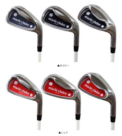 レディース/パター付きマリクレール ゴルフ MC-LS0001 アイアンセット 4本組(I7,I9,SW,PT) オリジナルカーボンシャフト L/レッド