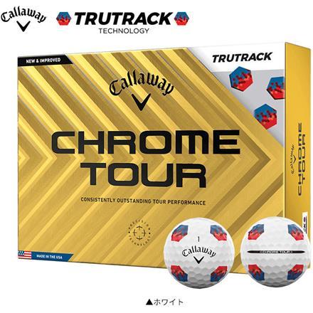 キャロウェイ ゴルフ クロムツアー トゥルートラック ゴルフボール CHROME TOUR 24 TRUTRACK 1ダース/12球 ホワイト