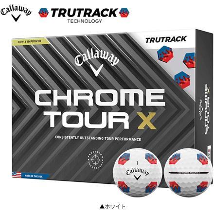 キャロウェイ ゴルフ クロムツアーX トゥルートラック ゴルフボール CHROME TOUR X 24 TRUTRACK 1ダース/12球 ホワイト