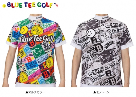 ブルーティー ゴルフ BTG-AMT003 ワッペンデザイン 半袖 モックネック シャツ マルチカラー/M