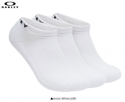 オークリー 93251JP 3P NO SHOW ソックス Arctic White(10R) 靴下 25-27cm