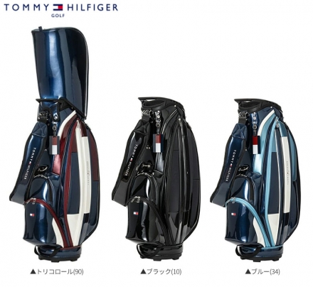 トミーヒルフィガー ゴルフ THMG5FC1 エナメルスポーツ カート キャディバッグ トリコロール(90)