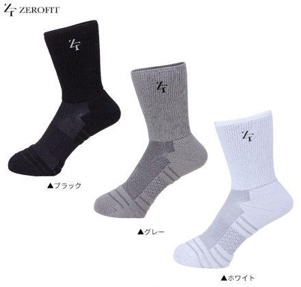 イオンスポーツ ゼロフィット スポーツ ソックス ミドル ブラック/M