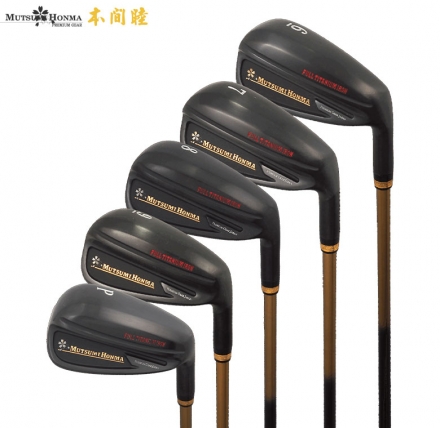 チタン設計ムツミホンマ フルチタン 中空 アイアンセット 5本組(6-P) MHオリジナル カーボンシャフト R