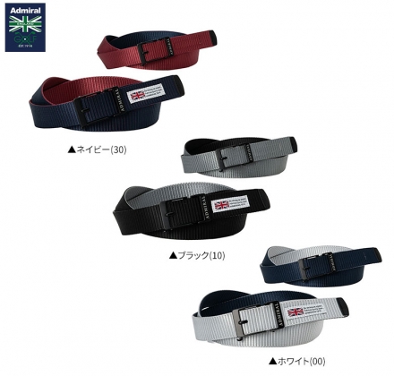 アドミラル ゴルフ ADMB6AV1 スライドロック リバーシブル ベルト ネイビー(30)