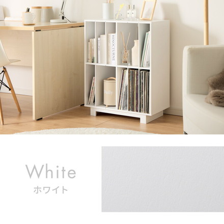 日本製 本段 全て稼働棚のレコードラック ディスプレイラック 大容量 ワインも置けるおしゃれラック 完成品 グレージュ