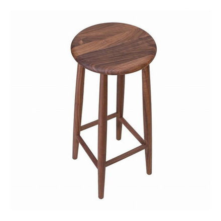 Latree(ラトレ) +ONE STOOLシリーズ 無垢のカウンタースツール ウォールナット材 高さ65cm 高級感 飛騨家具 株式会社HIDAKAGU