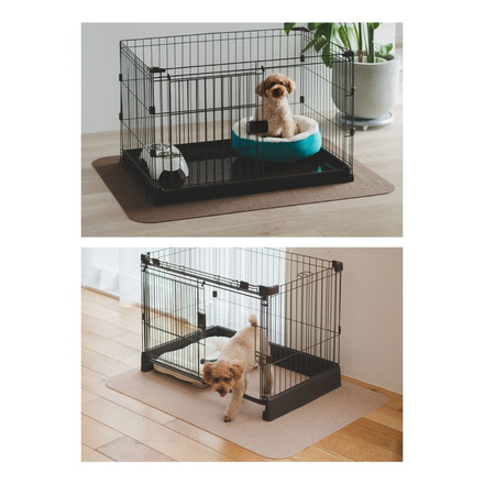 SankoPet 日本製 ペット用 ケージ用 マット 120×90cm 撥水 洗える 滑り止め ズレない サンコーペット ブラウン