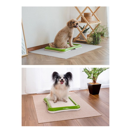 SankoPet 日本製 ペット用 洗える トイレ 下敷き マット 60×90cm 撥水 滑り止め トイレマット おくだけ吸収 サンコーペット ベージュ