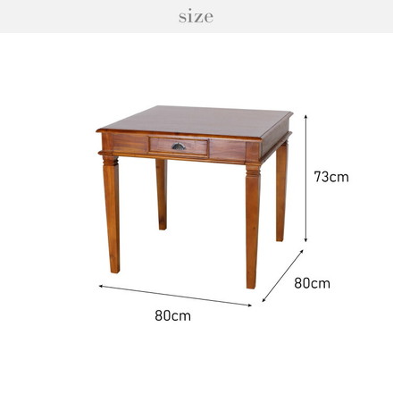 ダイニングテーブル 幅80cm 高級品 北欧 ヴィンテージ 天然木 マホガ二ー お客様脚部取り付け