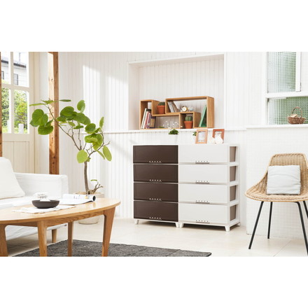 天馬 プロフィックス ルームケース 5404 ブラウン 衣類収納 収納ケース チェスト クローゼット収納 押し入れ収納