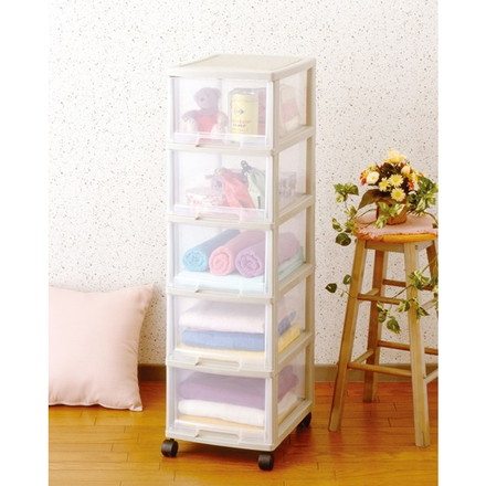 天馬 ユニフィット 組立式5段 カプチーノ 衣類収納 収納ケース チェスト クローゼット収納 押し入れ収納 押入れ収納