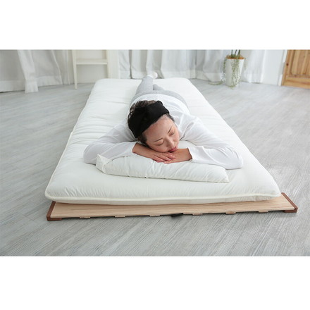 天然木 桐製 3つ折りすのこベッド シングル 幅100 軽量 折りたたみベッド 薄型 すのこベッド 3つ折れ式