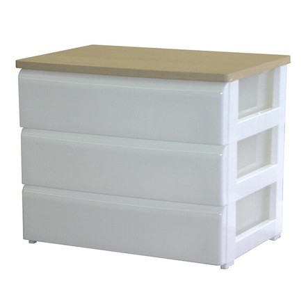 日本製 木天板 収納チェスト 3段 幅74cm 奥行40cm 高さ61.7cm リビングチェスト クローゼット収納