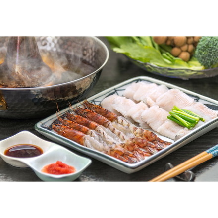 大分 豊後絆屋 大分産車海老とはもゃぶしゃぶセット しゃぶしゃぶ肉 お肉