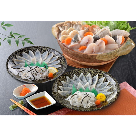 「関とら本店」 ふく薄造りとちり鍋詰合せ 530g ふぐ 新生活 お祝い お取り寄せ