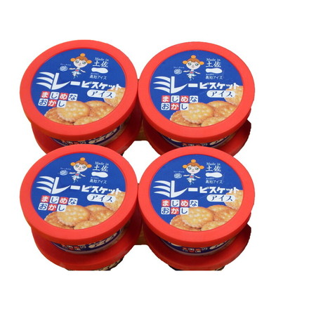 高知 ミレービスケットアイス 8個セット お クッキーアイス カップアイス スイーツ バニラ