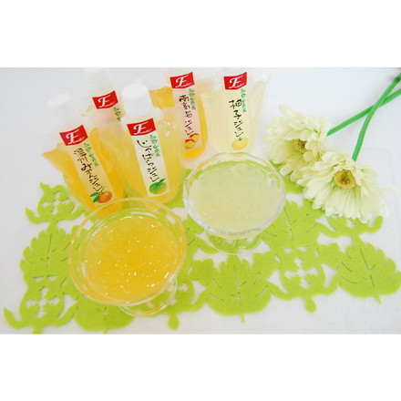 和歌山 「ふみこ農園」 飲むフルーツジュレ8本セット 温州みかん130g×2、白桃130g×2、南高梅130g×2、柚子130g×1、じゃばら130g×1 計8 （全て和歌山県産果実を使用）