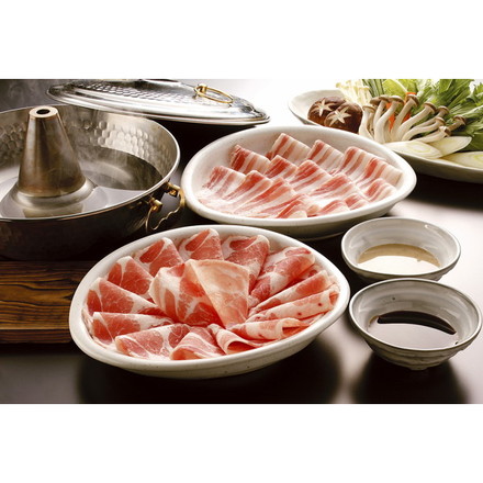 鹿児島 南州農場 黒豚ロースしゃぶしゃぶセット 黒豚ロース肉200g×1、150g×2、ポン酢50g×4