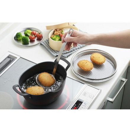 ヨシカワ 日本製 aikata アイカタ ステンレスかす揚げ 揚げアミ 揚げ物 アミ 網 燕三条 Yoshikawa PD3024 プレゼント ギフト 贈り物 料理 調理用品