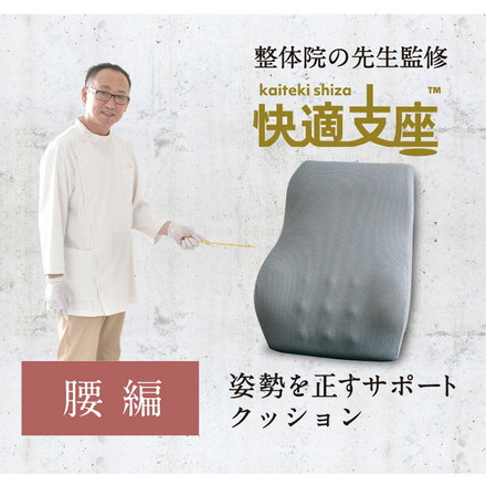 整体院の先生監修 快適支座 腰編 クッション 腰 姿勢を正す サポートクッション 46×38cm 姿勢見直し 負担軽減