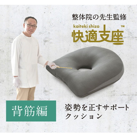 整体院の先生監修 快適支座 背筋編 クッション 背筋 姿勢を正す サポートクッション 37×40cm 姿勢見直し