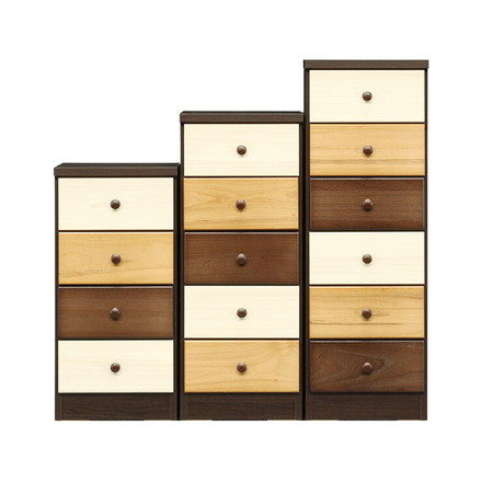 チェスト 6段 幅39cm 【国産 大川家具 完成品】 高さ114cm 無垢材 収納 タンス 桐材 日本製 木製