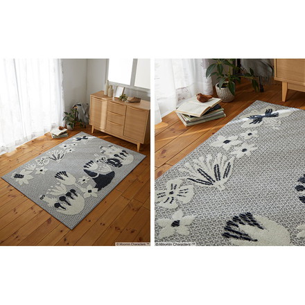 ラグ 日本製 130×185cm ムーミン MOOMIN KOBANA rug コバナ ラグ ラグマット 防ダニ 北欧