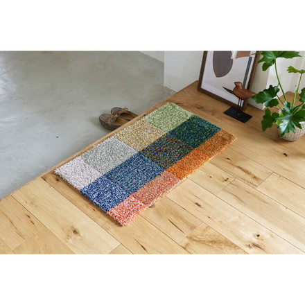 日本製 玄関 マット 100×75cm 長方形 防ダニ 滑り止め おしゃれ 北欧 シンプル 四角 家庭用 ラグ インテリア デザインライフ