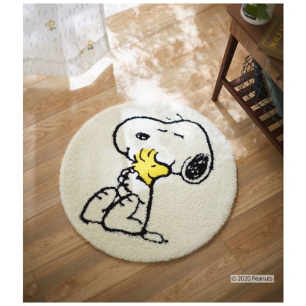 PEANUTS マット 65×65cm スヌーピー クロースフレンド スヌーピー SNOOPY ピーナッツ 防ダニ 滑り止め