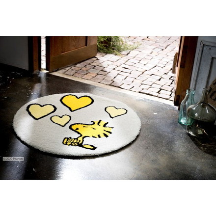 PEANUTS マット 65×65cm スヌーピー ウッドストックラブ スヌーピー SNOOPY ピーナッツ 防ダニ 滑り止め