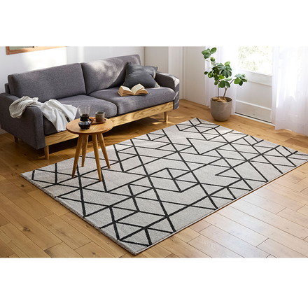 ラグ グラッド 140×200cm ラグマット パイル 家庭用 子ども ペット カーペット 絨毯 ブラウン 長方形 リビング ダイニング フローリング