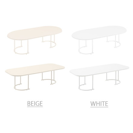 roomnhome センターテーブル ポンデリビングテーブル 4タイプ 幅120cm ラウンドホワイト