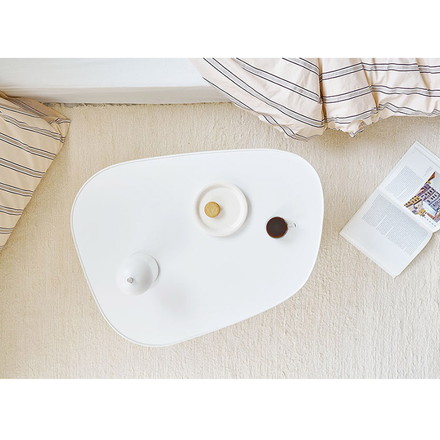 roomnhome ニューぺブル 折り畳み 幅70cm センターテーブル 韓国インテリア リビングテーブル ホワイト