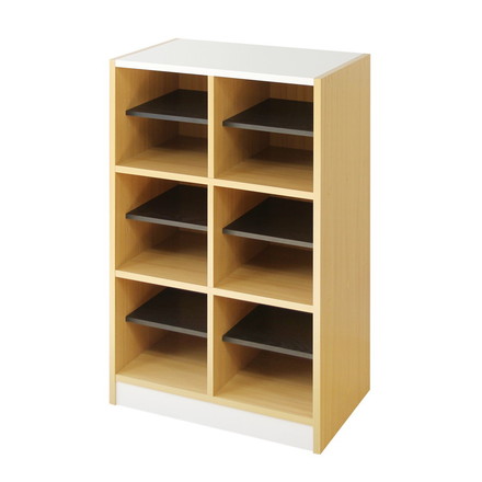 下駄箱 2列×3段 6人用 フリーラック スリッパラック シューズボックス シューズラックオープン 6足 棚板可動式