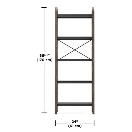 シェルフ オープンシェルフ オープンラック 5段ラック ブラック ウォルナット アンブラ ベルウッド 天然木