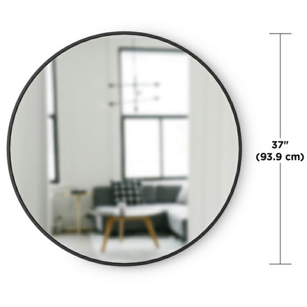 鏡 ハブミラー 94×94cm ブラック umbra アンブラ ウォール ミラー 壁掛け 鏡 インテリア 姿見 丸型