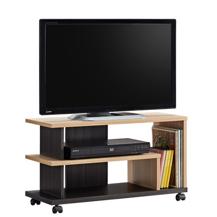 テレビスタンド FEL キャスター付き ローボード ナチュラル木目/アッシュグレー AS-FEL740