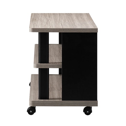 テレビ台 幅98cm グレージュカラーの お洒落なテレビボード ローボード キャスター付き オープン棚 風通し