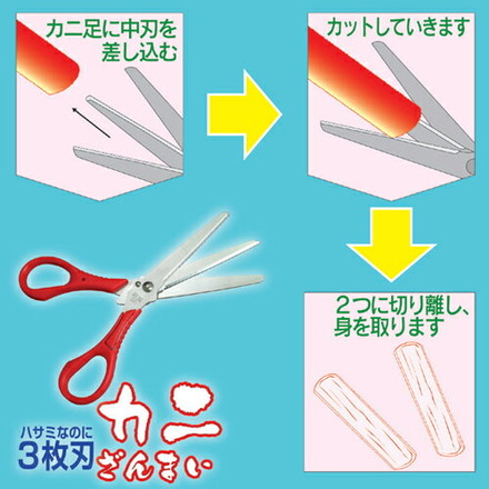 兼松工業 3枚刃ハサミ「カニざんまい」 807953【メール便配送】