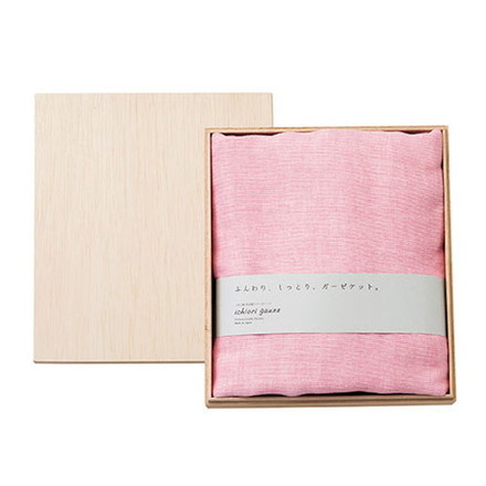 イチオリ ガーゼケット ほのか 濃桃