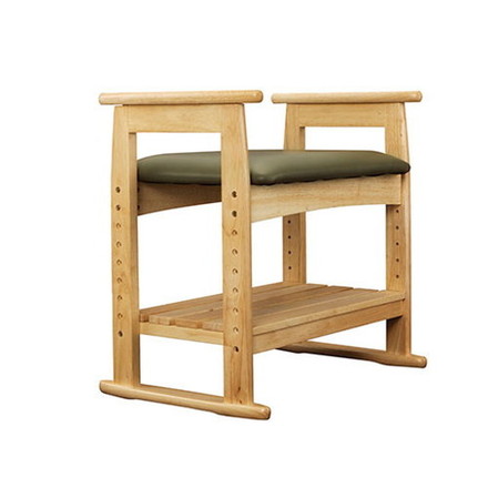 弘益 肘付スツール ダークブラウン W-5H-DBR