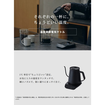 siroca シロカ 電気ケトル 1℃単位で温度調節可能 0.8L 保温 ワンタッチ 細口 煮沸 湯漏れ防止 取り外し ステンレス 空焚き防止 安全 安心 コンパクト SK-D271