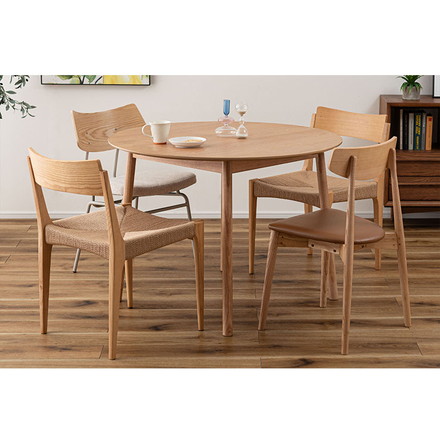 テーブル ダイニングテーブル 円形 幅100cm 丸形 ナチュラル 北欧 シンプル 天然木 アッシュ ハの字