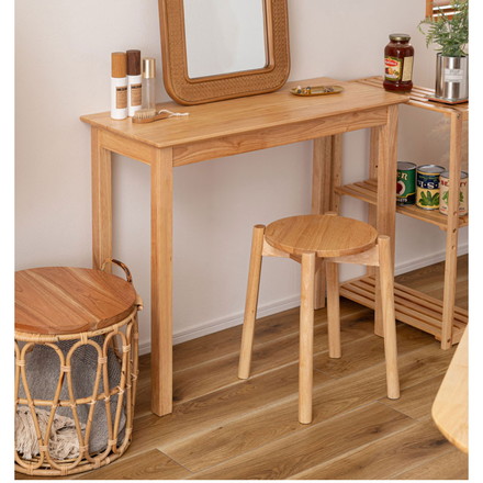 デスク 天然木 幅90cm 組み立て式 木製 リビングテーブル ダイニングテーブル シンプル 北欧