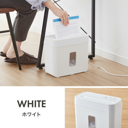 simplus シュレッダー マイクロカット 定格5枚 最大6枚同時細断 電動 小型 5分連続使用 8L シンプラス SP-SRD02 ホワイト