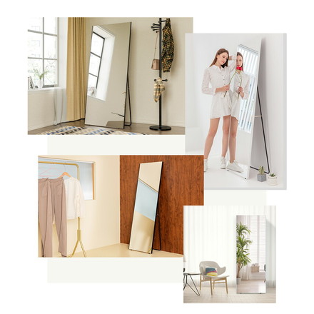 brisafe 割れない鏡 スタンド 60×180cm 割れない おしゃれ シンプル 鏡 ミラー スタンドミラー 全身鏡 シルバー