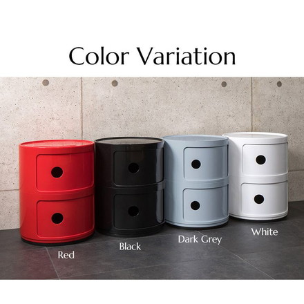 コンポニビリ 2段 リプロダクト デザイナーズ家具 収納 ボックス チェスト ブラック